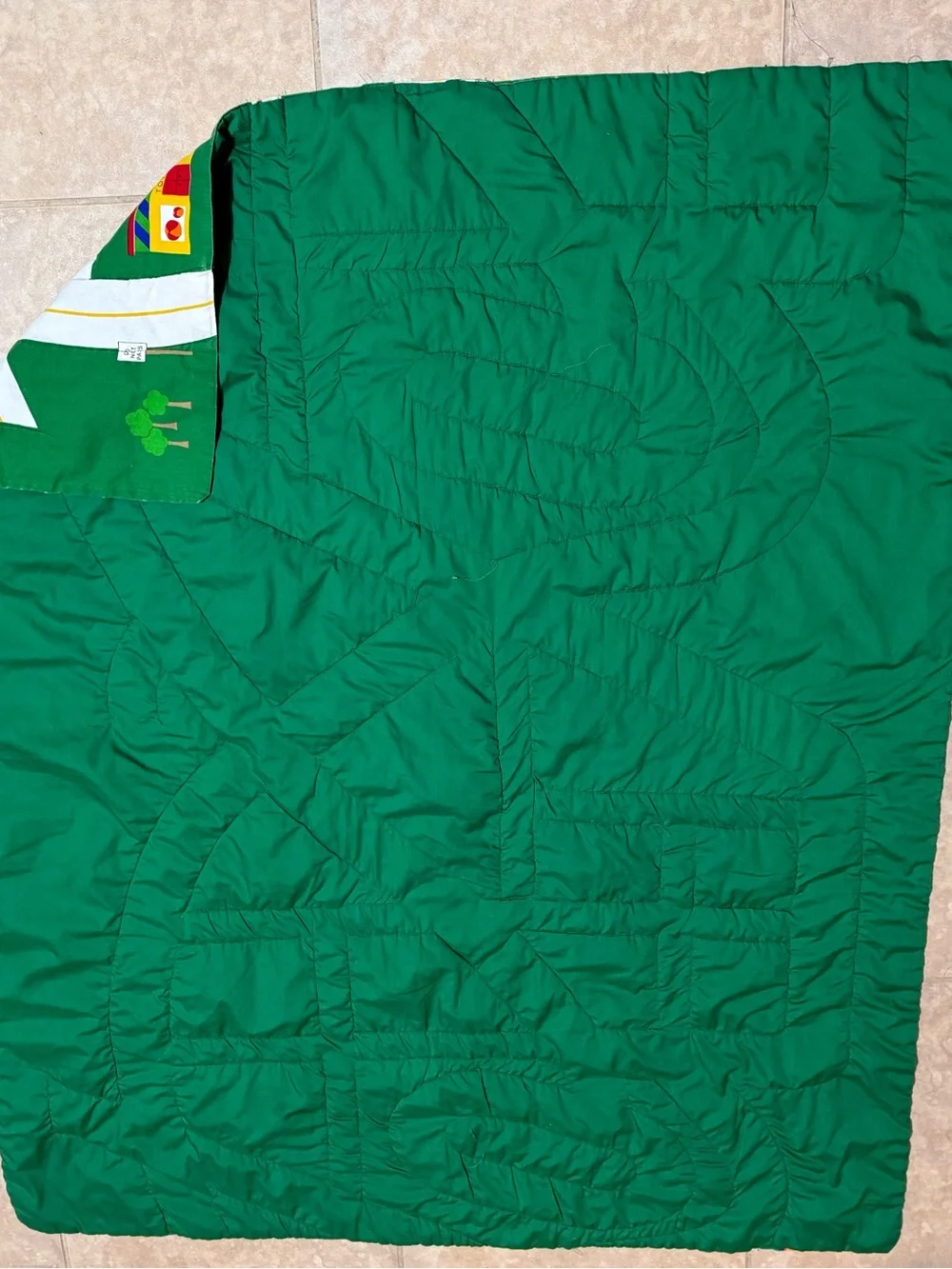 Vintage 80’s Play Town Kids Car Play Mat Quilted Blanket/Town Car Mat